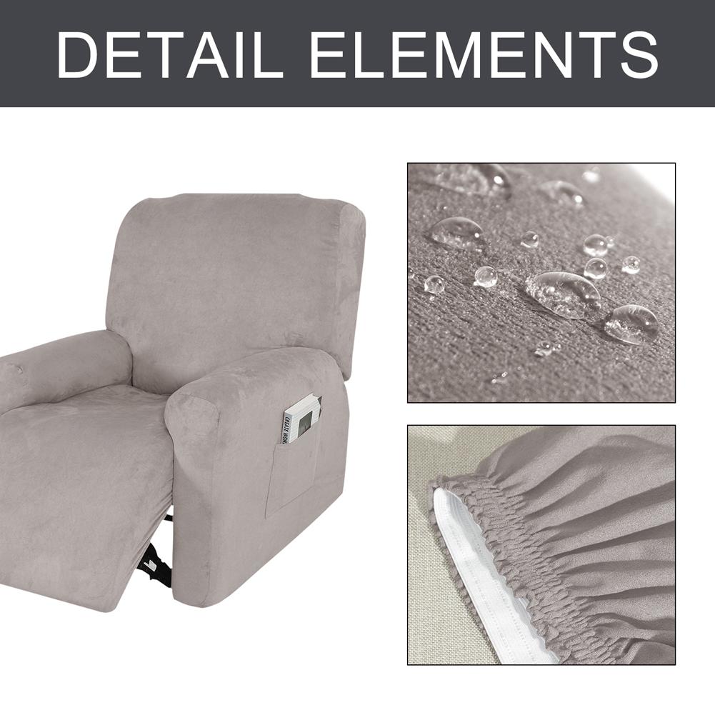 One Piece Set Waterproof Stretch Recliner Sofa Cover Suede Chair Cover Home Bedroom Living Room