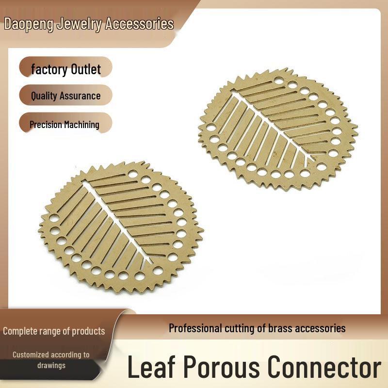 

Trendy European & American Brass Durian Leaf Pendant - PPA0023 PPA0023