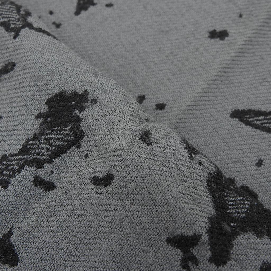 Great BERLUTI Shawl Overall Handle Gray Black Wool Mens Used