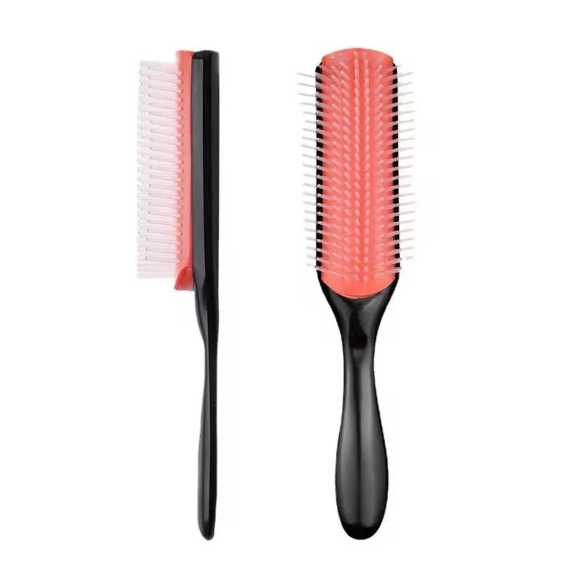 Spazzola Denman a 9 file per donna districante per lo styling spazzola per capelli massaggiante per il cuoio capelluto parrucchiere da salone pettine per capelli lisci ricci bagnati