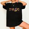 Y2K 90er Retro T-Shirt mit Rage Aufdruck 90er Ikonische Farben Damen Unisex Baumwoll-T-Shirt Lässig Sommer Oversized Rundhals Neuheit Streetwear