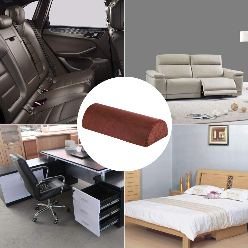 Braunes halbrundes Memory-Schaum-Kissen, ergonomisches Design für Beine und Lendenwirbelstütze, Multifunktional für Gesundheit und Wohlbefinden