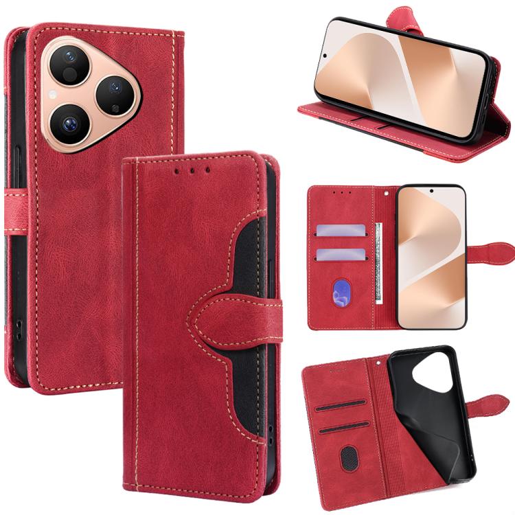 Skin Feel Magnetic Buckle Leather Phone Case
