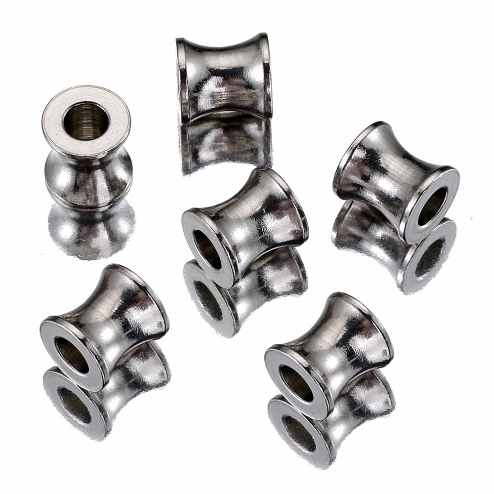 20pcs 10pcs 8.5x8mm Stainless Steel Loose Spacer Beads Barrel Drum Charms Pendants for Necklace Bracelet Jewelry Making DIY