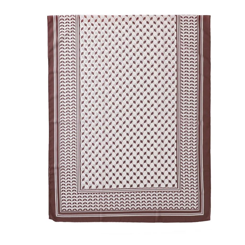 Ramadan Printed Chiffon Headscarf Middle East Dubai Türkiye Headband Muslim Women Hijab Islam Fashion Scarf Female Long Turban