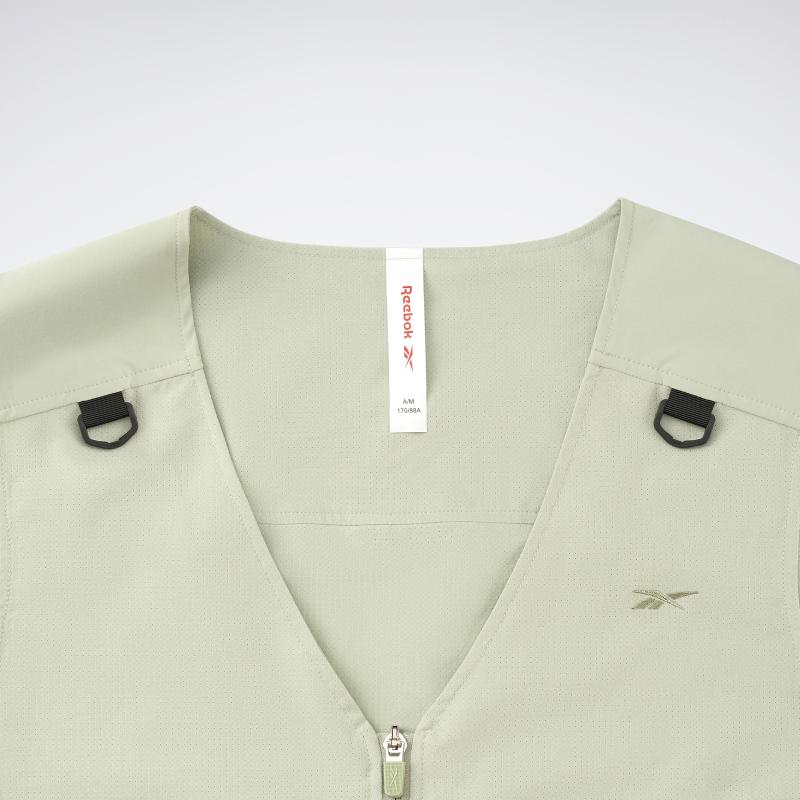 Reebok Solid Color Fashion Casual Retro Versatile Breathable Woven Vest Men Tops Light-Green 23RCS113MGL3