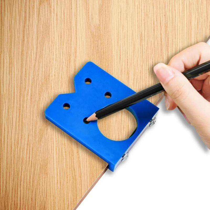 35mm Hinge Hole Drilling Jig Kit Guide Locator Tool Woodworking Hole Opener Locator for Door Window Cabinet Carpentry Tools