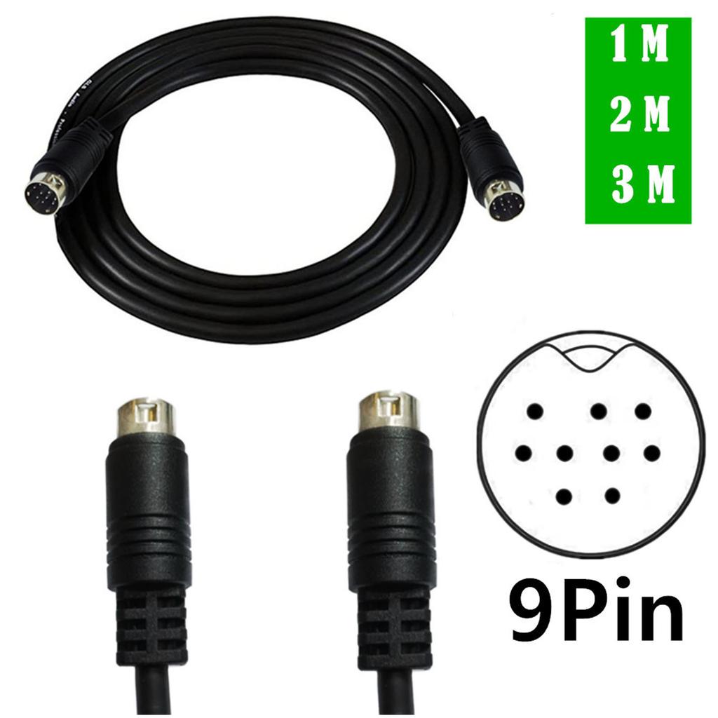 Mini Din 9PIN Adapter Cable Excellent Electrical Conductivity 9 Pin Male To 9 Pin Male Cable for Media Centers Receiver