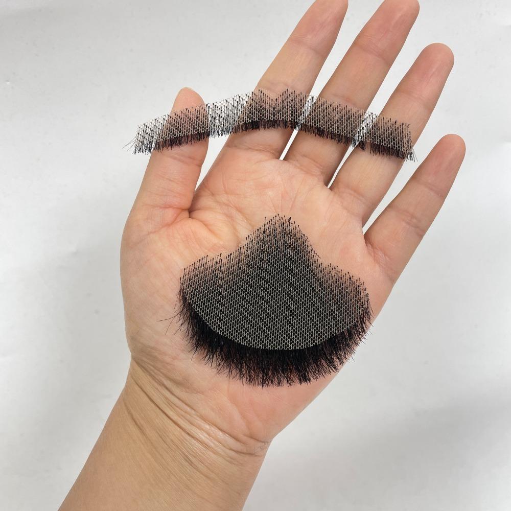 Fancy Human Hair Beard Real Hair Realistic Fake Moustache Makeup Fake Beard Man