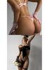 Elegant European & American Bow Hollow-Out Lingerie 3-Piece Underwire Set
