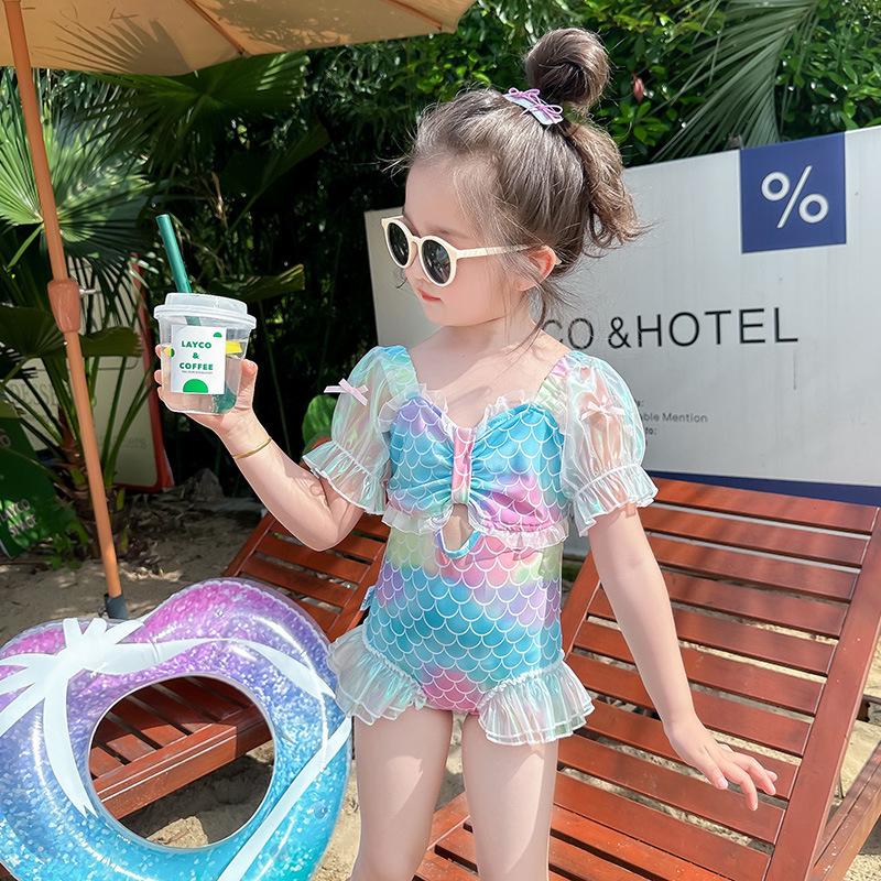 

Модный детский слитный купальник «Русалка» для девочек на 2025 год - Летний дизайн «Принцесса» Size 110 (Height ~100cm)