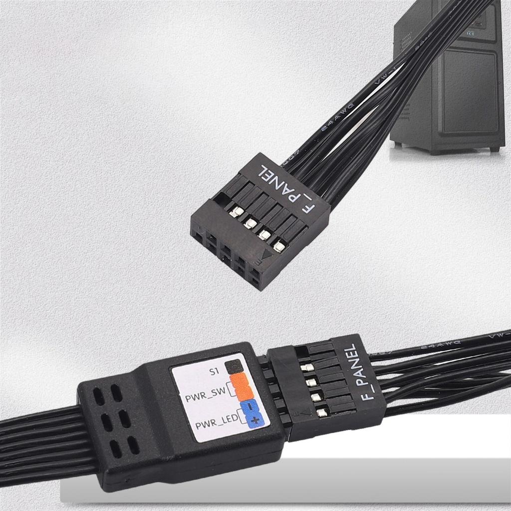 Premium 2Pin To 9Pin Computer Case Cable For Power Switches Reset And HDD LED Signal Transmission
