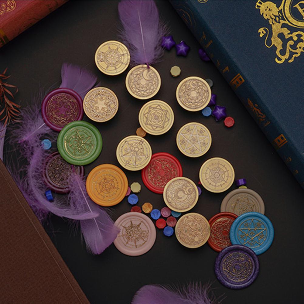 Wax Copper Head Six Pointed Star Series Vintage Craft Sealing Stamp Head For Cards Envelopes Wedding Invitations Gift Packaging