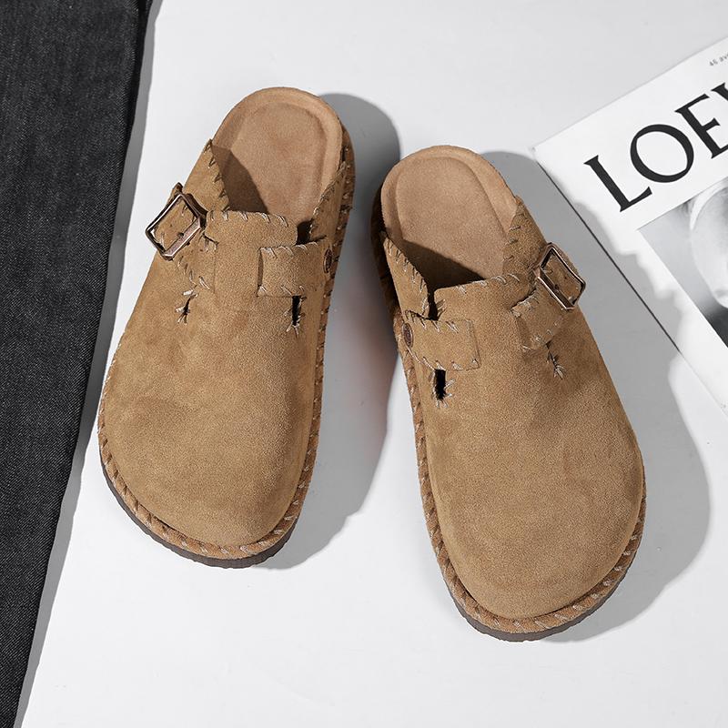 Mode Eenvoudig Casual Half Pantoffel Hete Verkoop 2025 Nieuwe Mannen Vissers Slippers Sneldrogend Buiten Strand Schoenen Straatstijl Mannen Zomer Platte Schoenen