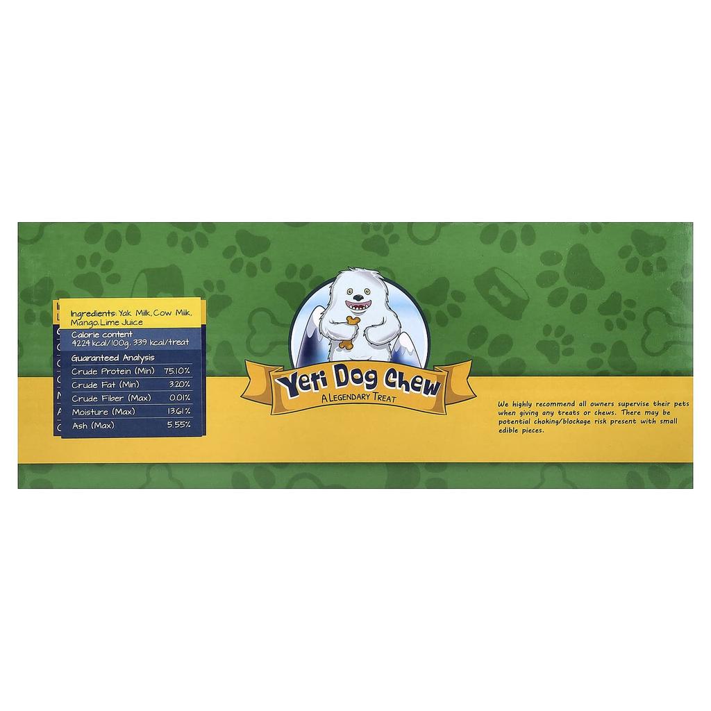 Yeti Dog Chew, Himalayan Yak Cheese, For Dogs, Mango, 3 lbs