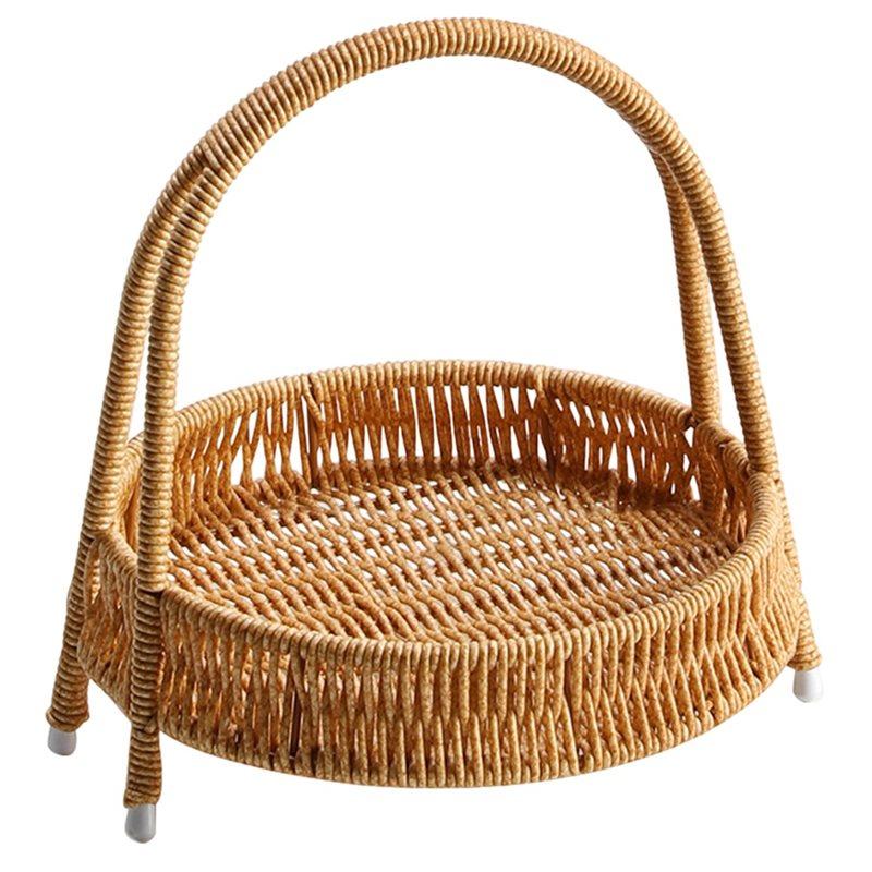 A84X-Woven Plastic Storage Rack-Multipurpose Portable-For Kitchen, Office And Home Decor Ideal