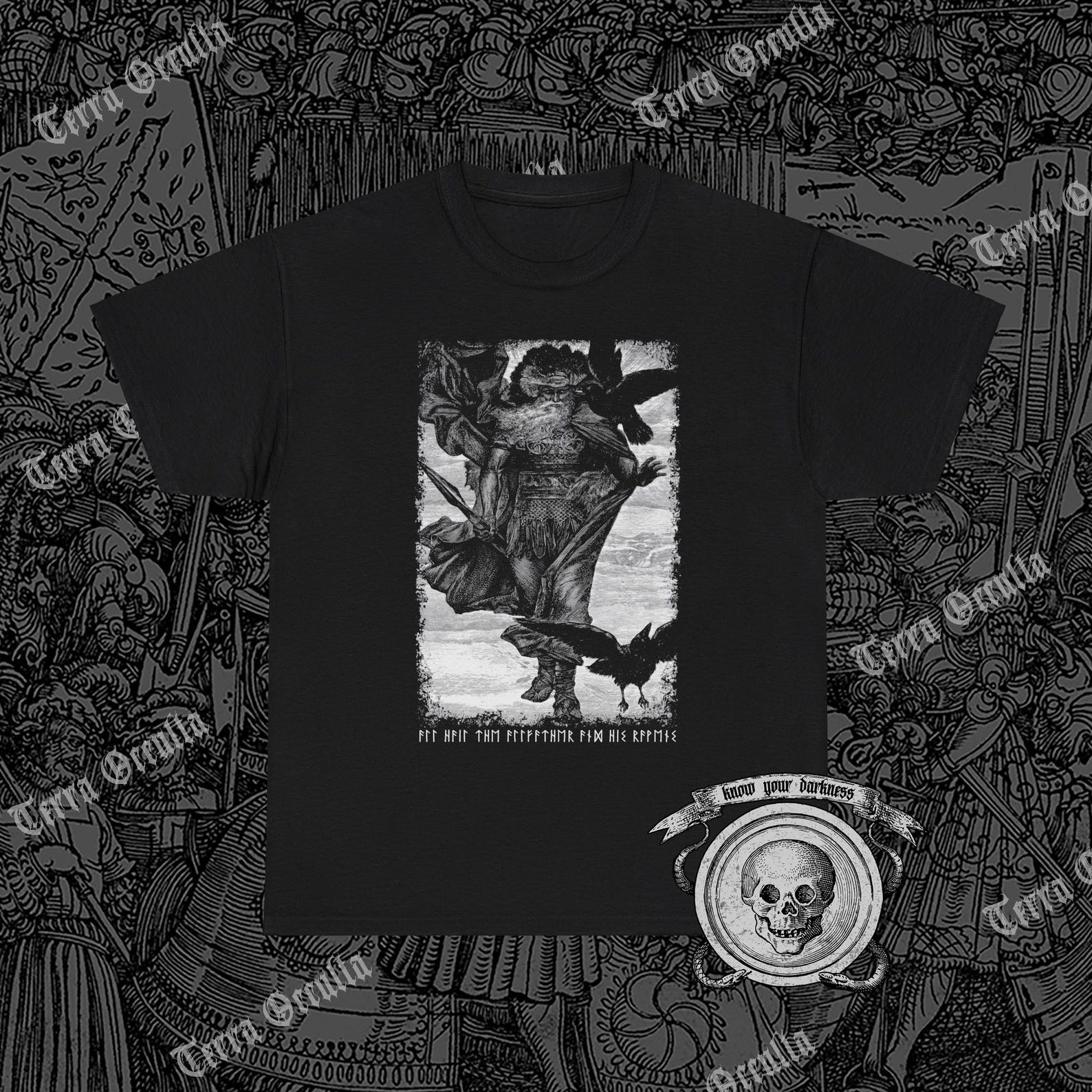 Odin Shirt, Allfather, Huginn and Muninn, Odin s Ravens 3XL