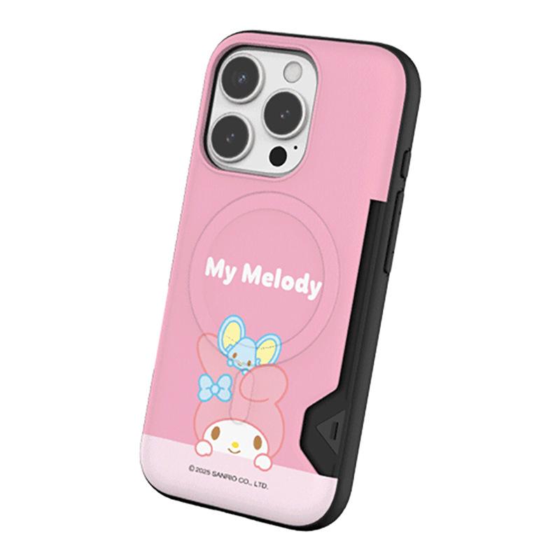 Magnetische Schutzhülle für iPhone 17 Pro Max mit Kartenschlitz - Hello Kitty & Kuromi