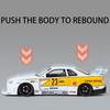 1:24 Skyline GTR-S15 F1 Safety Sports Car Model Toy Alloy Diecast Sound Light Racing Car Shock Absorption Vehicle Kids Gifts