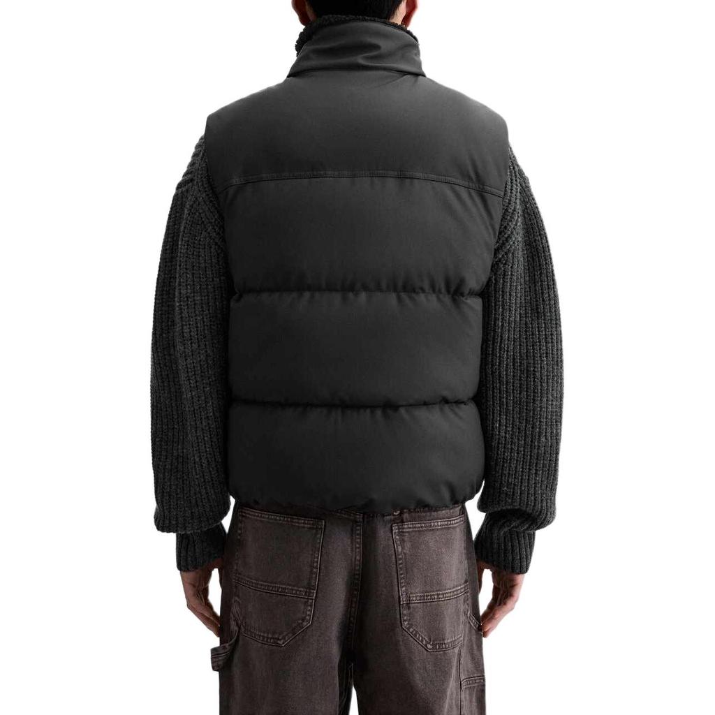ZARA Vests Men's Black Stand Collar Other 08281498-35