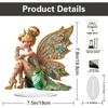 Acrylic Fairy Butterfly Statue with Diamond Ornaments 2D Mini Elf Garden Decoration Reslower Fairy for Bookshelf And Windowsill
