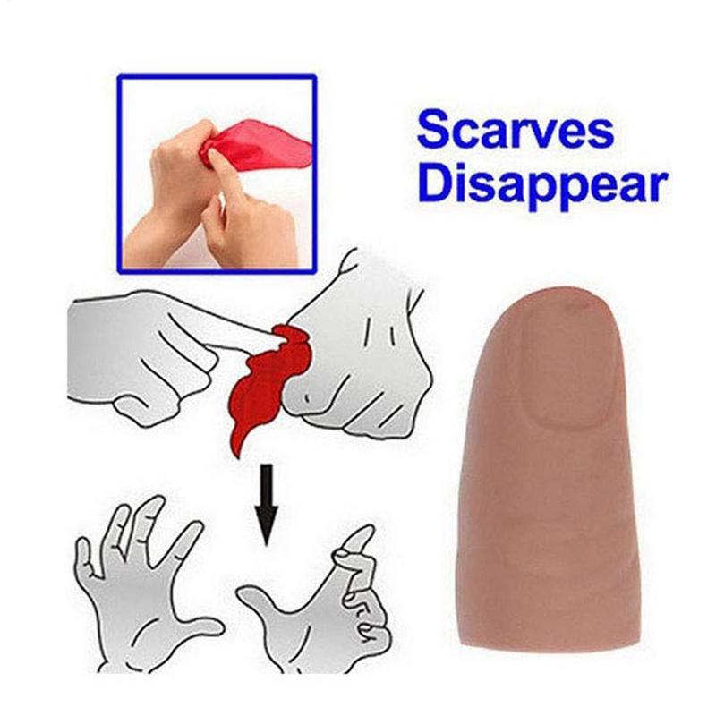 Fashion Thumb Tip Finger Fake Magic Trick Close Up Vanish Appearing Finger Trick Props Disappearing Silk Show Prop Prank Toy