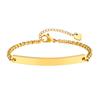 Personalized Name Bar Bracelet for women,Engraved Stainless Steel ID Bracelets, free engraving love gift