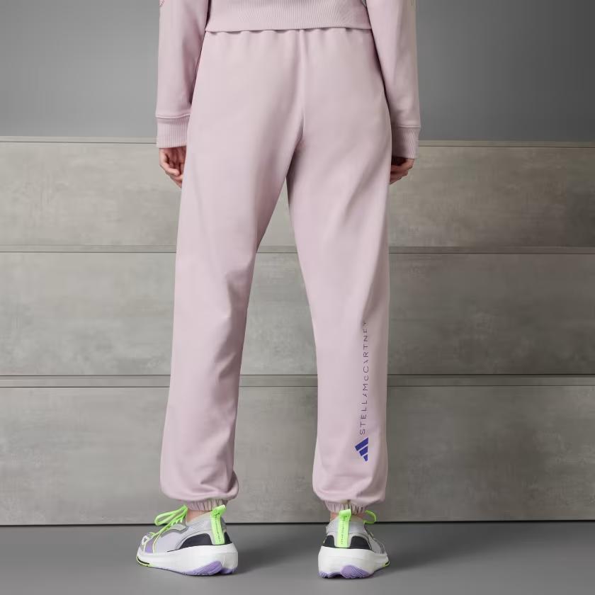 adidas X Stella McCartney Kooperation Buchstabenprint Lockere Bündchen Strick Sporthose Damen Hose Rosa IA1500