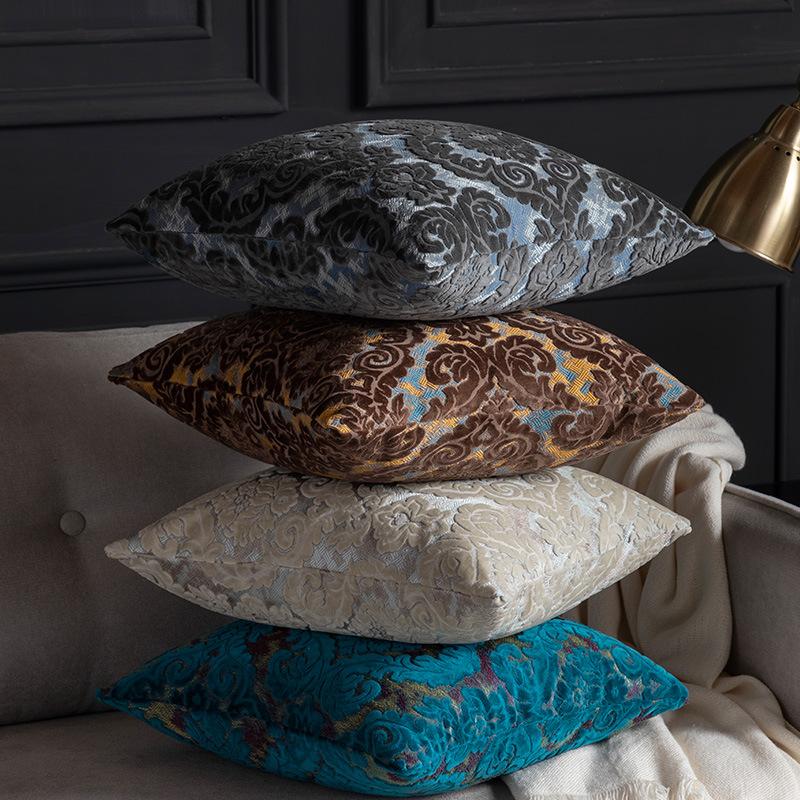 45x45/50x50cm Europäische Samt-Kissenhülle Luxuriöse Jacquard-Kissenhülle 2026 Neu Weiches Dekokissen für Sofa Wohnzimmer