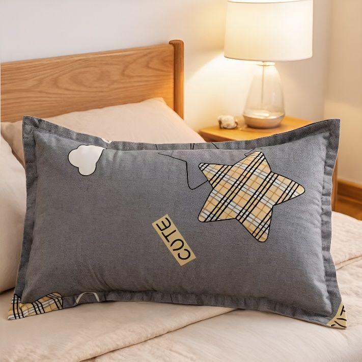 Skin-Friendly Breathable Brushed Pillowcase, Thickened 48x78 cm Cover for Adult Pillow Core