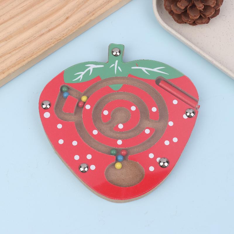 Magnetic Pen Maze Toy With Magnetic Beads, Wooden, Educational Early Childhood Toy, Kindergarten Gift Toy