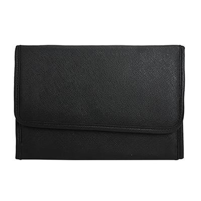 Jewelry Organize Case PU Leather Zipper Folding Large Capacity Vintage Travel Jewelry Storage Bag Type 1