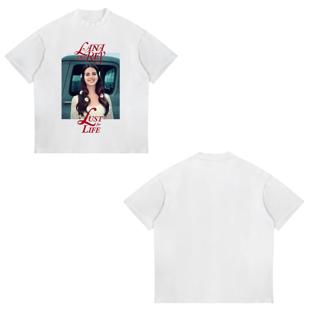 Singer Lana Del Rey Graphic T Shirt Unisex Women Fashion Hip Hop 90s Vintage TShirts Oversized Cotton Casual Tshirt Y2k Streetwear