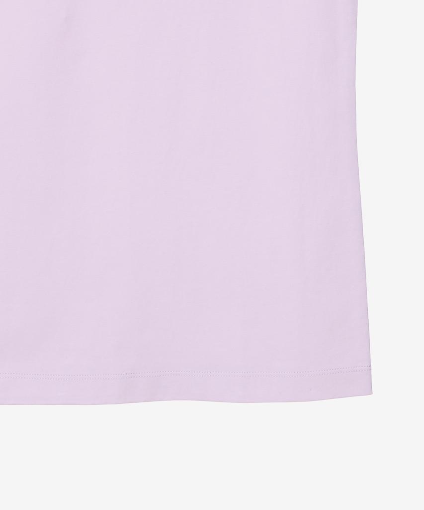 BASIC HOUSE Women'S V-Neck Stretch Slim Fit Short Sleeve T-Shirt Lavender Lats0204 (B Type)