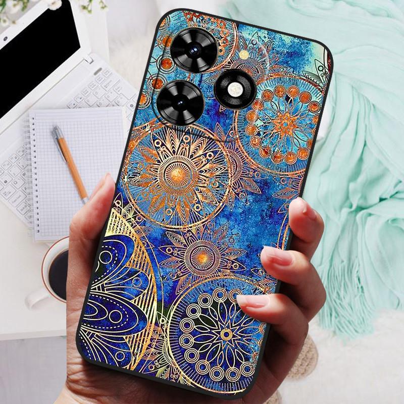 For Tecno Spark 20 Pro Case Black Silicone Bumper Wolf Lions Soft TPU Covers for Tecno Spark 20C 20 Funda Coque Spark20 KJ5