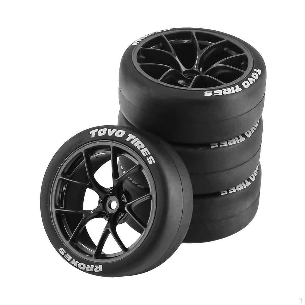 4 Pack Replacement Rubber Drift Tires for TT02 1:10 on-Road RC Car