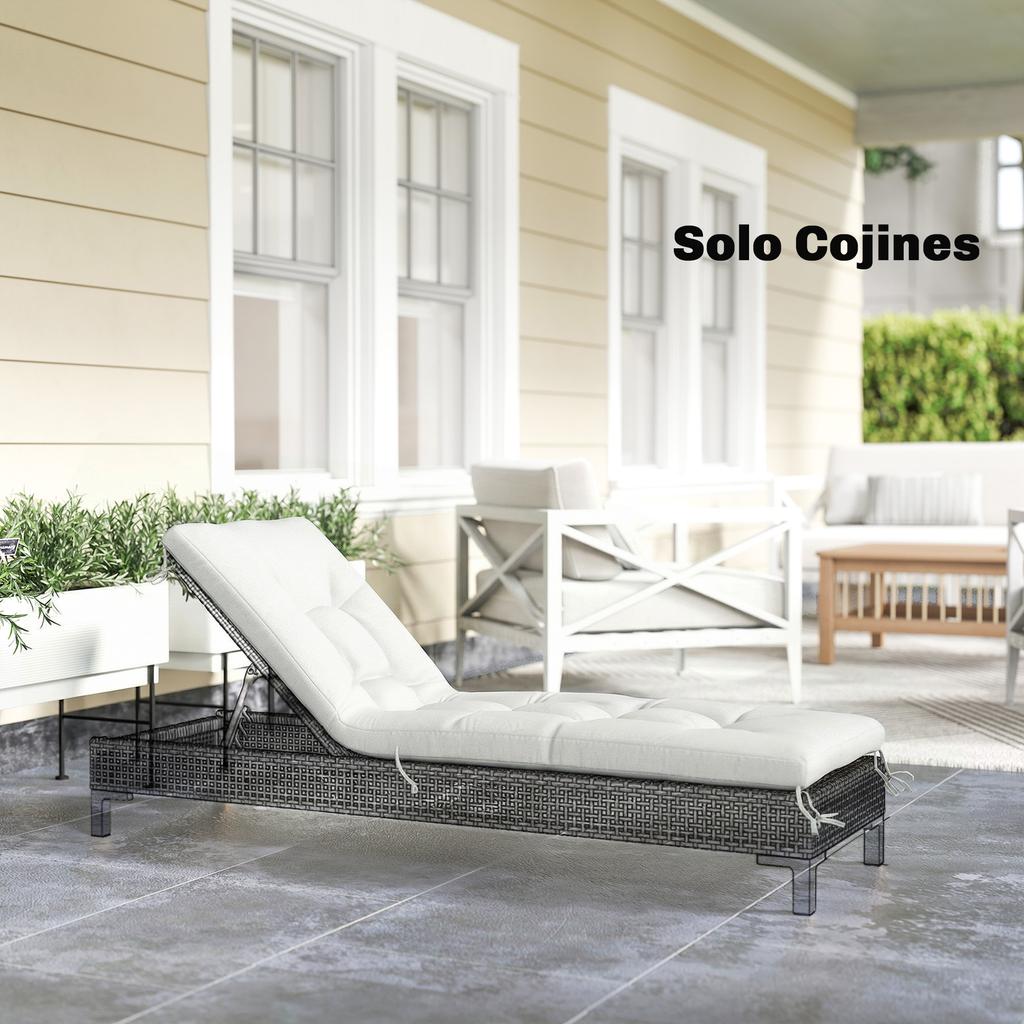 Outdoor Bench Cushion with Fastening Straps UV50+ Protection Slow Rebound Indoor Outdoor 198x65x13 cm Cream