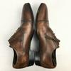 USED/Queen Classic Made In Japan Long Nose Straight Tip Business Shoes Brown Size 40 (25.0)
