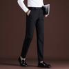Men Stretch Solid Black Smart Casual  Pants Mens Trousers Office Quick Dry Suit Pants New Spring Autumn Korean Straight Pants