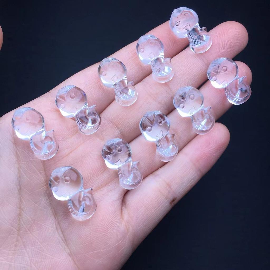 Natural Purple And White Crystal, Money Soon, Double-Sided Three-Dimensional Through-Hole Diy Bracelet, Accessories, Engraving, Horse.