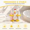 2 Slot Toothpaste Toothbrush Rack Ceramic Makeup Brush Shelf Bathroom Organizer Rack  Hotel Use