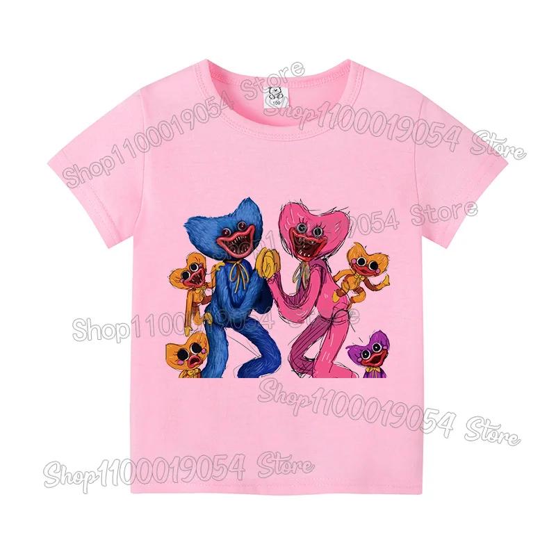 Game Pop-py Playing Time Children T Shirt W-Huggy Girl Boy Short Sleeve Tee Shirt Cartoon Baby Clothes Kids Summer Cotton Tops