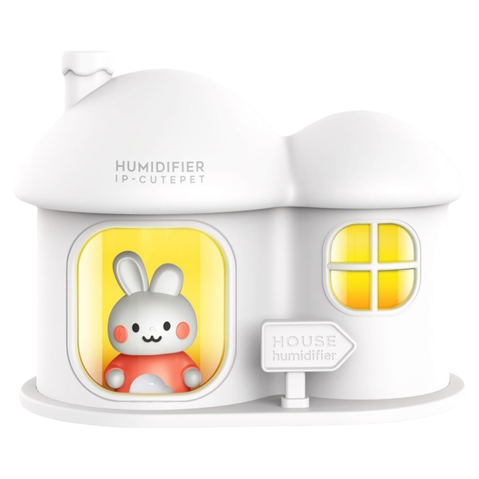 

Rabbit House USB Humidifier Dual Mist Diffuser with Ambient Light A