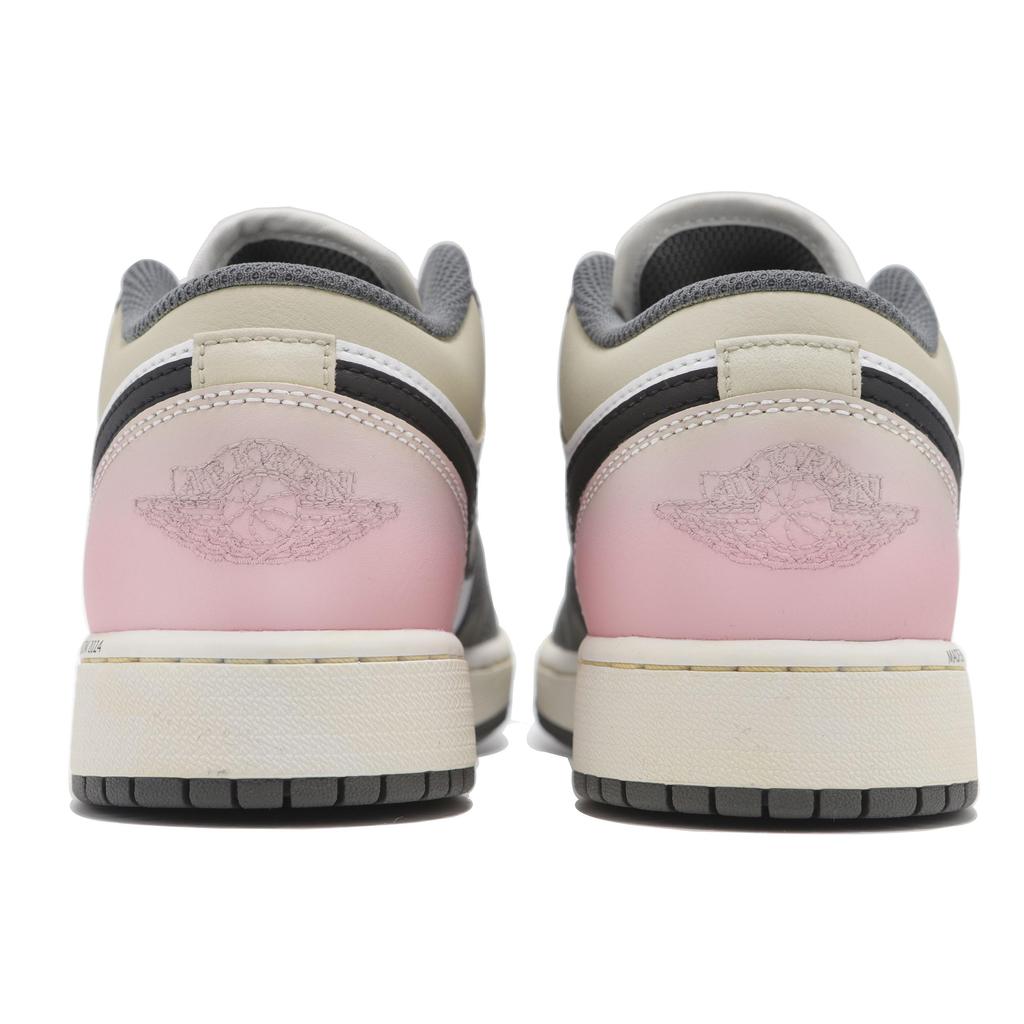 Jordan Air Jordan 1 Abrasion Resistant Low Top Vintage Basketball Shoes Unisex Pink White 553558-152(Team24-)