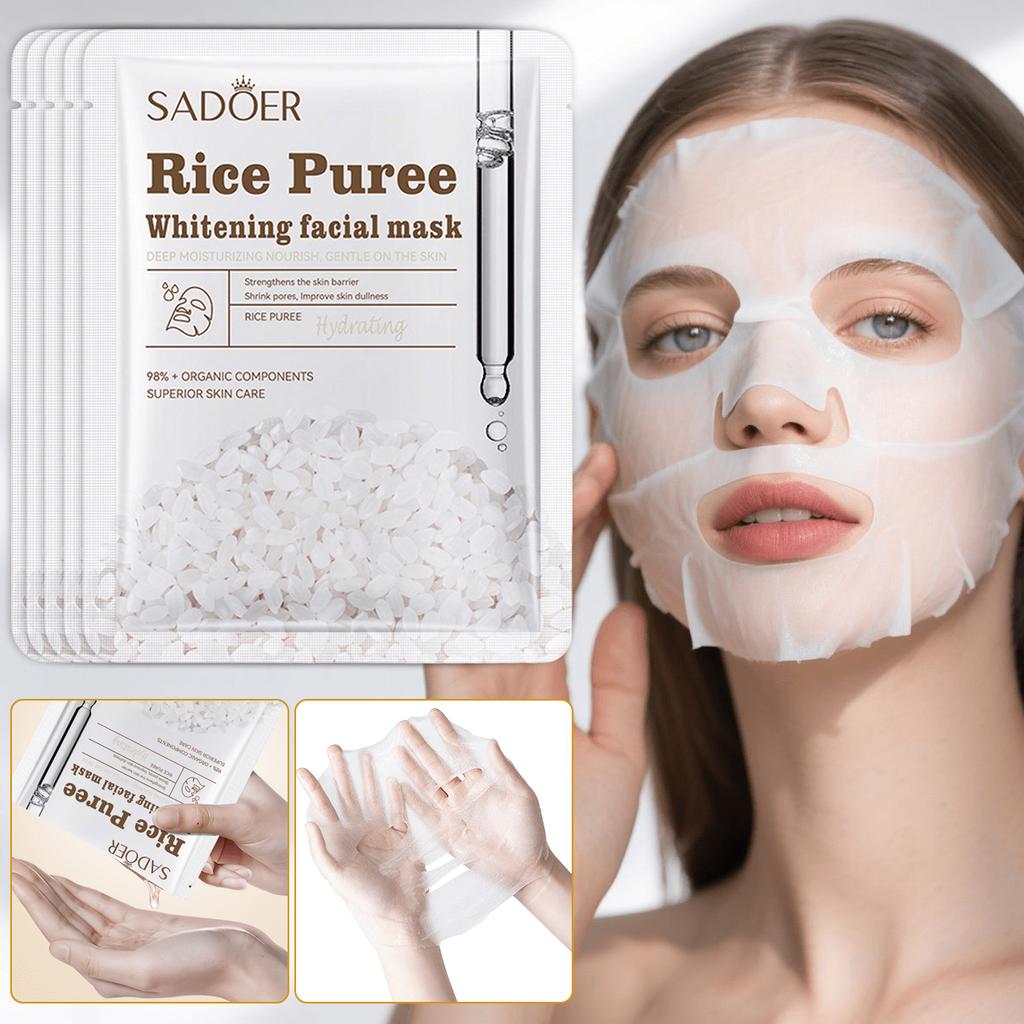 1/3/5/10PCS Rice Puree Mask, Hydrating And Moisturizing,Improve Skin Moisture Content,Lighten Skin T