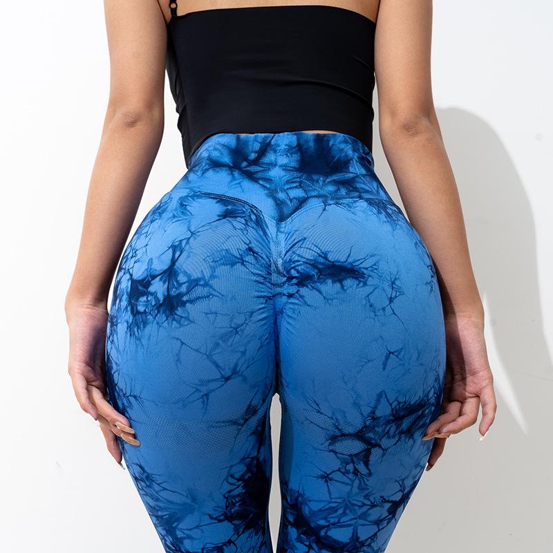 High-Waist Tie-Dye Quick-Dry Butt-Lifting Yoga Pants