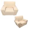 Solid Pure Colour Plush Stretch Polyester Couch Sofa Cover Protector Beige
