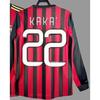 Retro jersey football jersey classic nostalgic replica Thai jersey Kaka game training jersey short-sleeved sportswear
