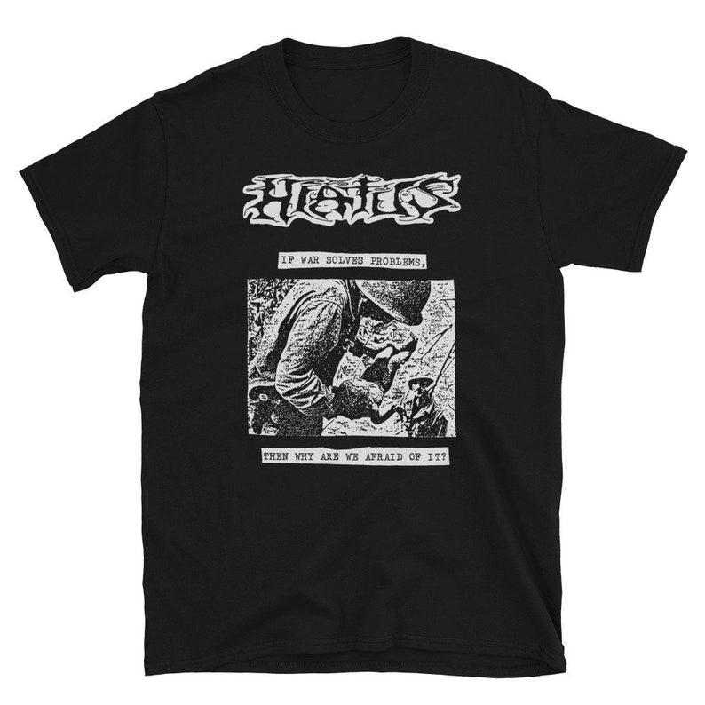 

230 г/м2 100% хлопок Hiatusif War Solves Problemsshirt XXS чёрный