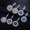 E0236 Creative Women'S Earrings, Small Fresh Zircon Flower Earrings Popular Jewelry